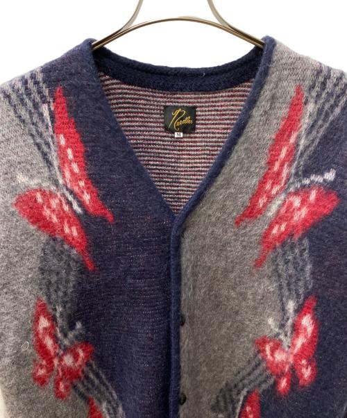 Needles（ニードルズ）Needles (ニードルズ) Mohair Cardigan - Papillon グレー サイズ:Mの古着・服飾アイテム