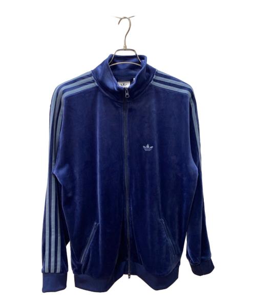 adidas（アディダス）adidas (アディダス) ベロアトラックジャケット ブルー サイズ:Sの古着・服飾アイテム