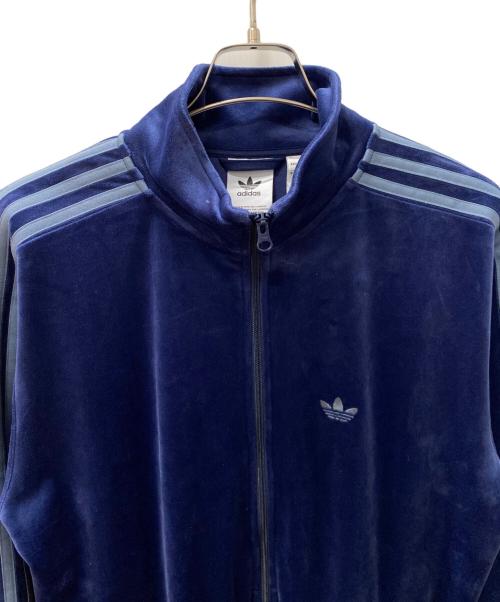 adidas（アディダス）adidas (アディダス) ベロアトラックジャケット ブルー サイズ:Sの古着・服飾アイテム