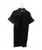 Vivienne Westwood RED LABELヴィヴィアンウエストウッドレッドレーベル）の古着「フリルポロシャツワンピース」｜ブラック