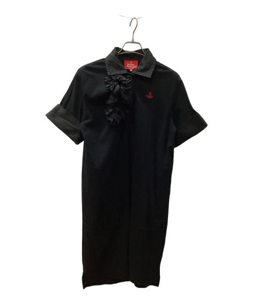 Vivienne Westwood RED LABEL（ヴィヴィアンウエストウッドレッドレーベル）Vivienne Westwood RED LABEL (ヴィヴィアンウエストウッドレッドレーベル) フリルポロシャツワンピース ブラック サイズ:00の古着・服飾アイテム