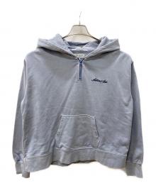 AVIREX（アヴィレックス）の古着「ハーフジップパーカー」｜スカイブルー