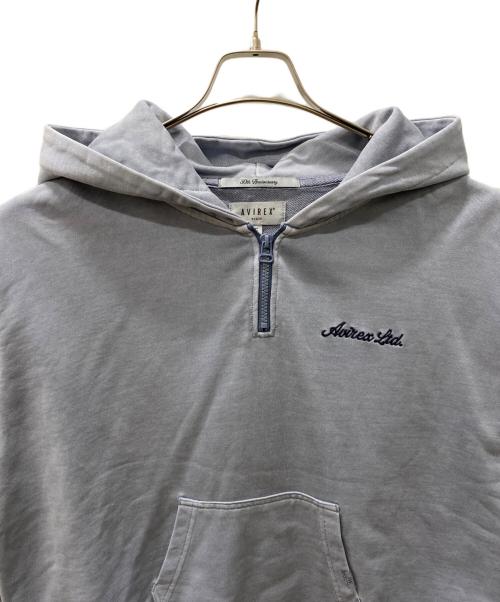 AVIREX（アヴィレックス）AVIREX (アヴィレックス) ハーフジップパーカー スカイブルー サイズ:Freeの古着・服飾アイテム