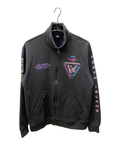 AVIREX（アヴィレックス）AVIREX (アヴィレックス) ジップスウェット ブラック サイズ:XLの古着・服飾アイテム