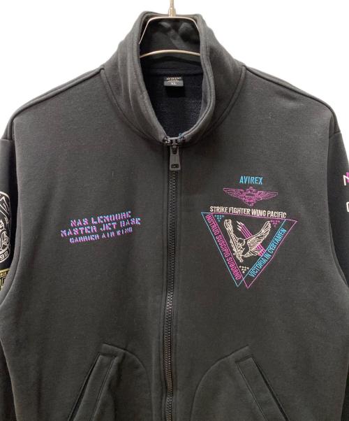 AVIREX（アヴィレックス）AVIREX (アヴィレックス) ジップスウェット ブラック サイズ:XLの古着・服飾アイテム