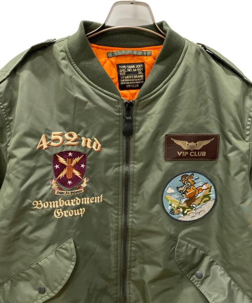 VIP CLUB（ビップ クラブ）VIP CLUB (ビップ クラブ) MA-1ジャケット グリーン サイズ:3XLの古着・服飾アイテム