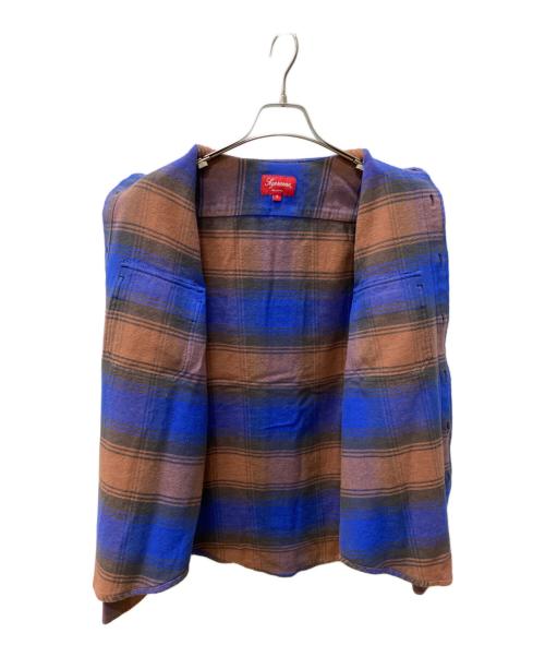 SUPREME（シュプリーム）Supreme (シュプリーム) 長袖シャツ ネイビー×オレンジ サイズ:Sの古着・服飾アイテム