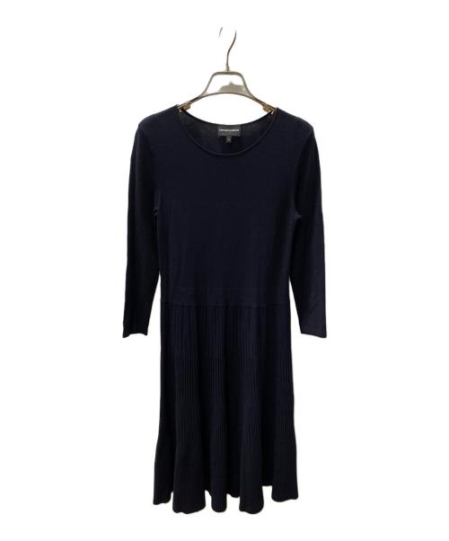 EMPORIO ARMANI（エンポリオ アルマーニ）EMPORIO ARMANI (エンポリオ アルマーニ) 長袖ワンピース ネイビー サイズ:36の古着・服飾アイテム