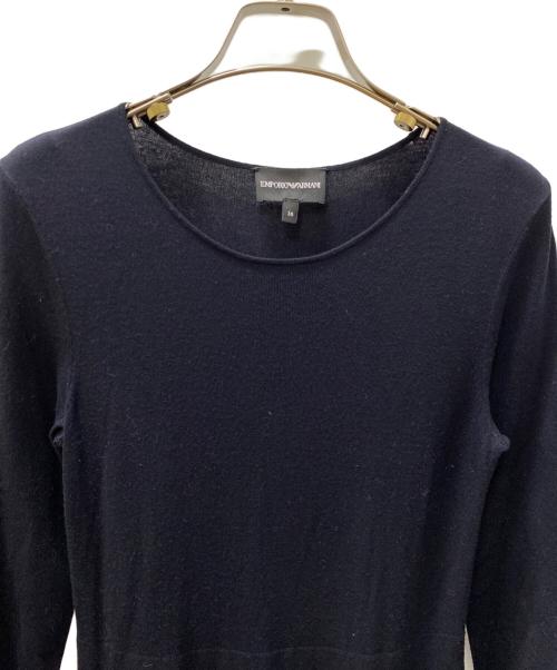 EMPORIO ARMANI（エンポリオ アルマーニ）EMPORIO ARMANI (エンポリオ アルマーニ) 長袖ワンピース ネイビー サイズ:36の古着・服飾アイテム