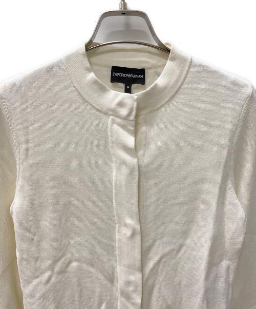 EMPORIO ARMANI（エンポリオ アルマーニ）EMPORIO ARMANI (エンポリオ アルマーニ) 薄手カーディガン ホワイト サイズ:38の古着・服飾アイテム