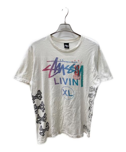 stussy（ステューシー）stussy (ステューシー) 半袖カットソー ホワイト サイズ:Mの古着・服飾アイテム