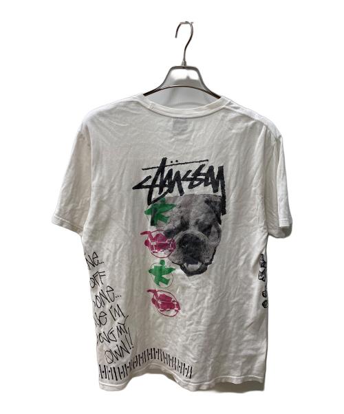 stussy（ステューシー）stussy (ステューシー) 半袖カットソー ホワイト サイズ:Mの古着・服飾アイテム