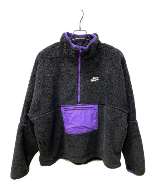 NIKE（ナイキ）NIKE (ナイキ) フリースアノラック パープル×ブラック サイズ:Lの古着・服飾アイテム