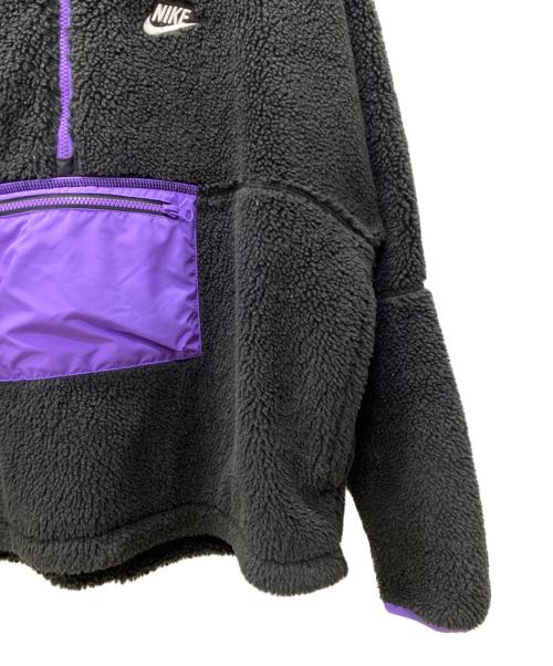 NIKE（ナイキ）NIKE (ナイキ) フリースアノラック パープル×ブラック サイズ:Lの古着・服飾アイテム