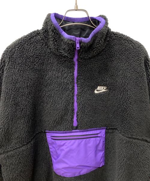 NIKE（ナイキ）NIKE (ナイキ) フリースアノラック パープル×ブラック サイズ:Lの古着・服飾アイテム