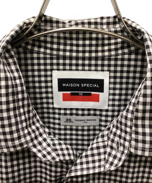 MAISON SPECIAL（メゾンスペシャル）MAISON SPECIAL (メゾンスペシャル) 長袖シャツ ホワイト×ブラック サイズ:02の古着・服飾アイテム