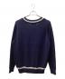 TOMORROW LAND (トゥモローランド) コットン チルデンVネックニット ネイビー サイズ:M：4000円