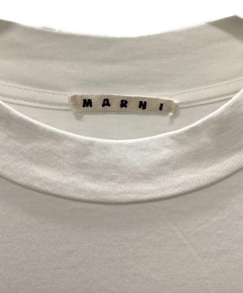 MARNI（マルニ）MARNI (マルニ) コットンハイネックL/Sロゴカットソー ホワイト サイズ:46の古着・服飾アイテム