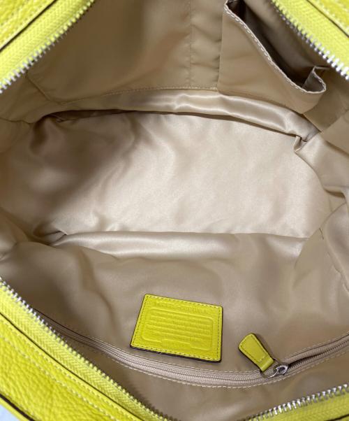 COACH（コーチ）COACH (コーチ) レザートートバッグ イエローの古着・服飾アイテム
