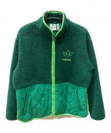 adidas（アディダス）の古着「ボアキルティングジャケット」｜グリーン