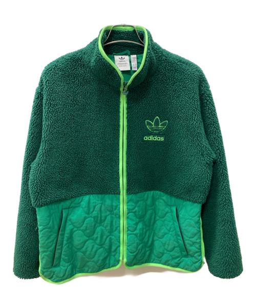 adidas（アディダス）adidas (アディダス) ボアキルティングジャケット グリーン サイズ:Mの古着・服飾アイテム