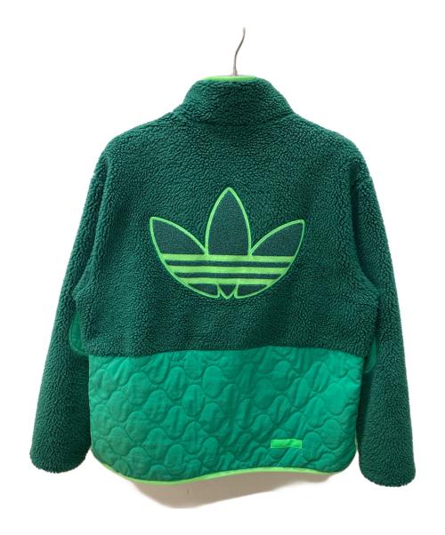 adidas（アディダス）adidas (アディダス) ボアキルティングジャケット グリーン サイズ:Mの古着・服飾アイテム