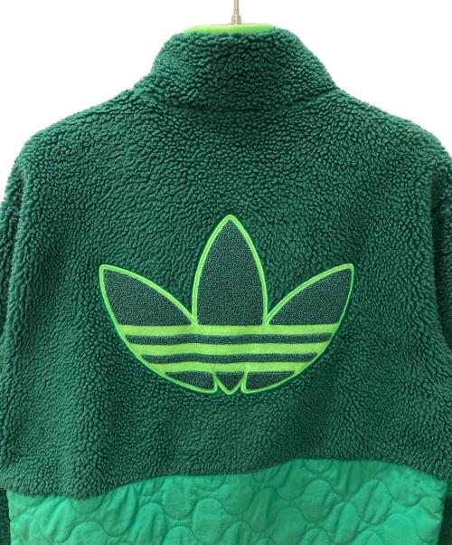 adidas（アディダス）adidas (アディダス) ボアキルティングジャケット グリーン サイズ:Mの古着・服飾アイテム