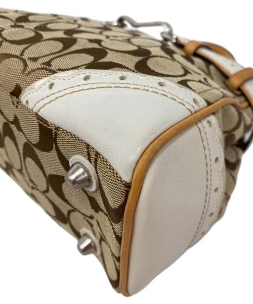 COACH（コーチ）COACH (コーチ) ハンドバッグ ベージュ×ホワイトの古着・服飾アイテム
