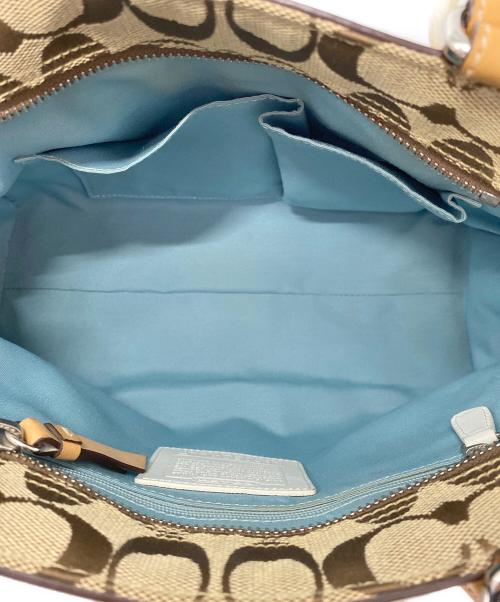 COACH（コーチ）COACH (コーチ) ハンドバッグ ベージュ×ホワイトの古着・服飾アイテム