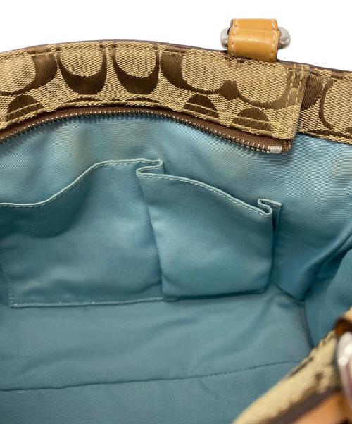 COACH（コーチ）COACH (コーチ) ハンドバッグ ベージュ×ホワイトの古着・服飾アイテム