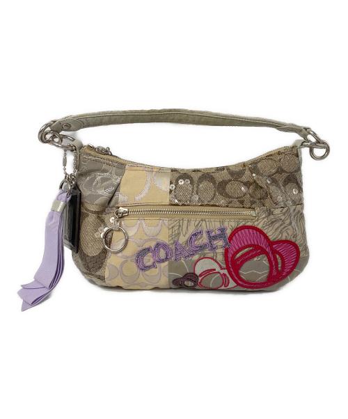 COACH（コーチ）COACH (コーチ) ショルダーバッグ ベージュ×グレーの古着・服飾アイテム