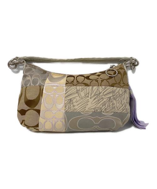 COACH（コーチ）COACH (コーチ) ショルダーバッグ ベージュ×グレーの古着・服飾アイテム