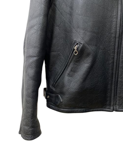 MEN'S BIGI（メンズビギ）MEN'S BIGI (メンズビギ) シングルライダースジャケット ブラック サイズ:46の古着・服飾アイテム