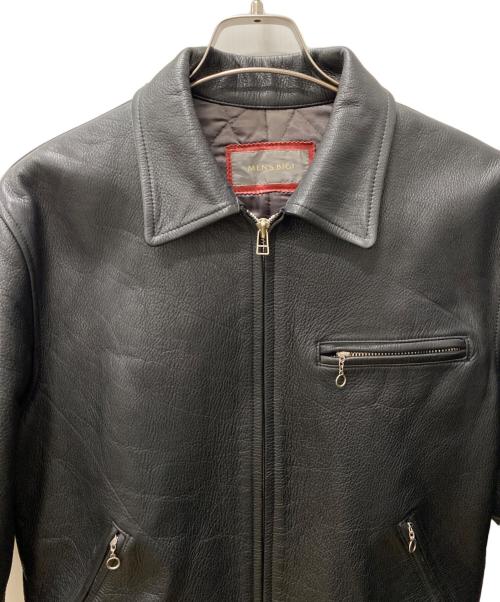 MEN'S BIGI（メンズビギ）MEN'S BIGI (メンズビギ) シングルライダースジャケット ブラック サイズ:46の古着・服飾アイテム