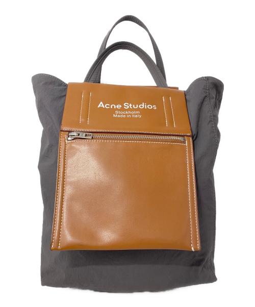Acne studios（アクネ ストゥディオズ）Acne studios (アクネ ストゥディオズ) ペイパリーナイロントートバッグ ブラウン×グレーの古着・服飾アイテム