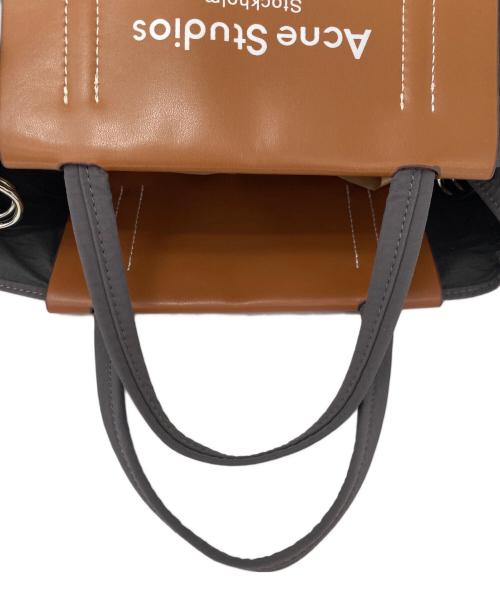 Acne studios（アクネ ストゥディオズ）Acne studios (アクネ ストゥディオズ) ペイパリーナイロントートバッグ ブラウン×グレーの古着・服飾アイテム