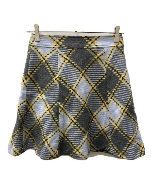 BURBERRY BLUE LABEL（バーバリー ブルー レーベル）BURBERRY BLUE LABEL (バーバリー ブルー レーベル) ミディスカート グレースカイブルー サイズ:36の古着・服飾アイテム
