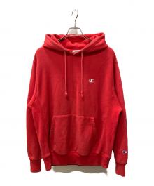 Champion REVERSE WEAVE（チャンピオン リバース ウィーブ）の古着「プルオーバーパーカー」｜レッド