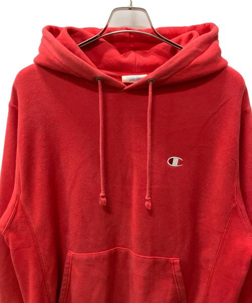 Champion REVERSE WEAVE（チャンピオン リバース ウィーブ）Champion REVERSE WEAVE (チャンピオン リバース ウィーブ) プルオーバーパーカー レッド サイズ:Mの古着・服飾アイテム
