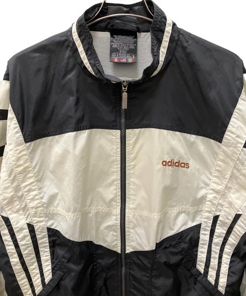 adidas（アディダス）adidas (アディダス) ナイロンジャケット ホワイト×ブラック サイズ:Lの古着・服飾アイテム