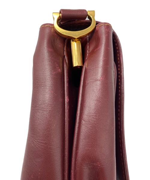 Cartier（カルティエ）Cartier (カルティエ) メッセンジャーバッグ ワインレッドの古着・服飾アイテム