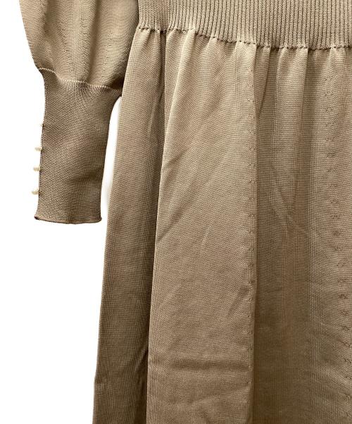 Jolie mignon（ジョリ―ミニョン）jolie mignon (ジョリ―ミニョン) ニットワンピース グレー サイズ:40の古着・服飾アイテム