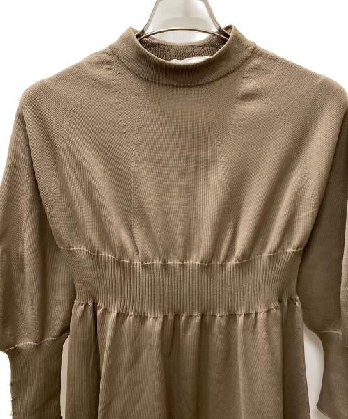 Jolie mignon（ジョリ―ミニョン）jolie mignon (ジョリ―ミニョン) ニットワンピース グレー サイズ:40の古着・服飾アイテム