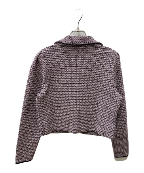 Jolie mignon（ジョリ―ミニョン）Jolie mignon (ジョリ―ミニョン) テーラードニットジャケット ピンク サイズ:40の古着・服飾アイテム
