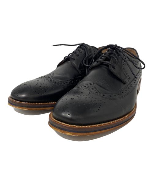 JOHNSTON&MURPHY（ジョンストン＆マーフィー）JOHNSTON&MURPHY (ジョンストン＆マーフィー) ウィングチップシューズ ブラック サイズ:27cmの古着・服飾アイテム