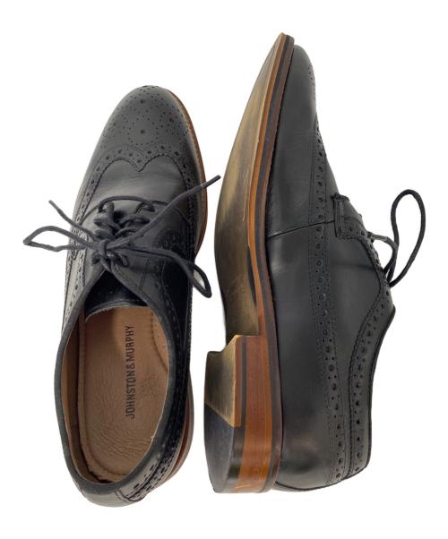 JOHNSTON&MURPHY（ジョンストン＆マーフィー）JOHNSTON&MURPHY (ジョンストン＆マーフィー) ウィングチップシューズ ブラック サイズ:27cmの古着・服飾アイテム