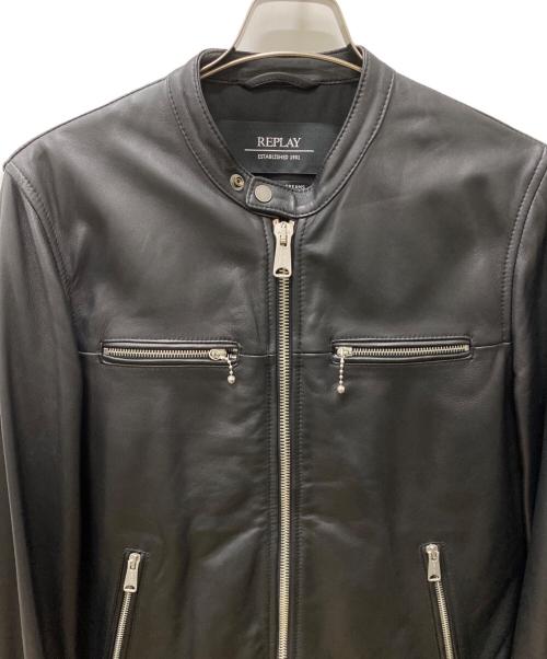 REPLAY（リプレイ）REPLAY (リプレイ) レザージャケット ブラック サイズ:Mの古着・服飾アイテム