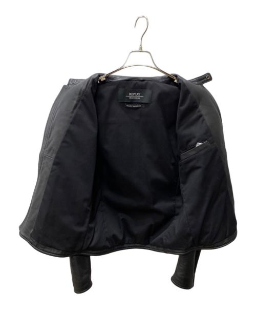 REPLAY（リプレイ）REPLAY (リプレイ) レザージャケット ブラック サイズ:Mの古着・服飾アイテム