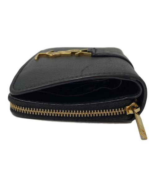 Saint Laurent Paris（サンローランパリ）Saint Laurent Paris (サンローランパリ) ラージジップウォレット “YSL ライン” ブラックの古着・服飾アイテム