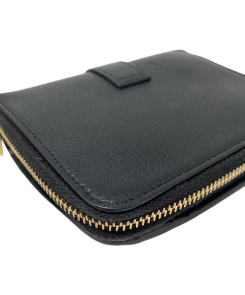Saint Laurent Paris（サンローランパリ）Saint Laurent Paris (サンローランパリ) ラージジップウォレット “YSL ライン” ブラックの古着・服飾アイテム